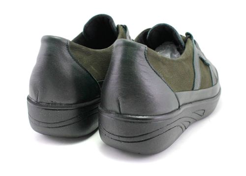 Pantofi pentru femei din piele naturala verde 2702 ZE