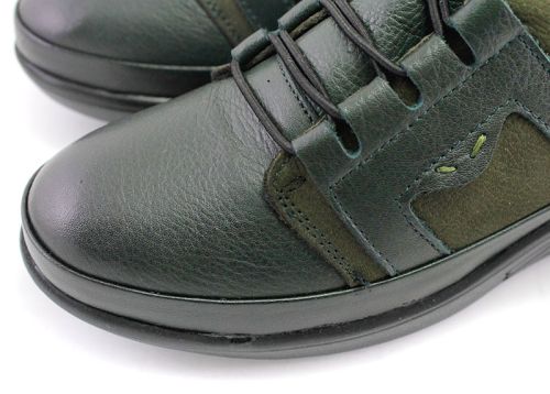 Дамски обувки от естествена кожа в зелено 2702 ZE 