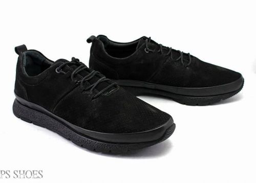 Мъжки обувки от естествен набук в черно - Модел Дедриг