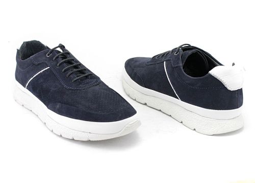 Мъжки обувки от естествена кожа в синьо- Модел Остин