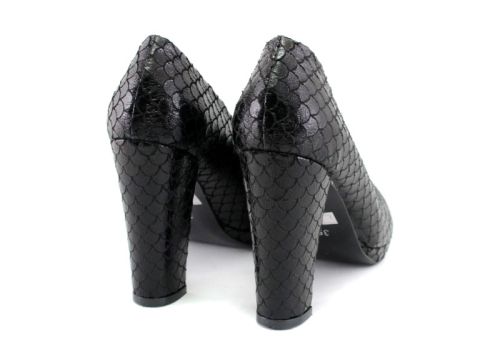 Дамски елегантни обувки на висок ток и платформа, Модел Валерия.