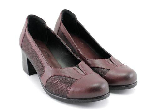 Femei pantofi casual în Burgundy - Model Mia