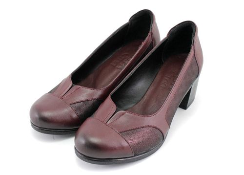 Femei pantofi casual în Burgundy - Model Mia