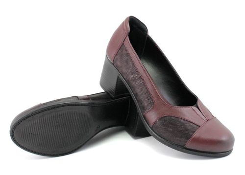 Femei pantofi casual în Burgundy - Model Mia