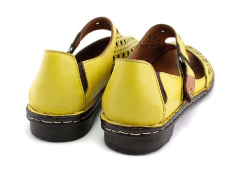 Pantofi dama de vara cu perforație, degetele deschise - Model Tatiana