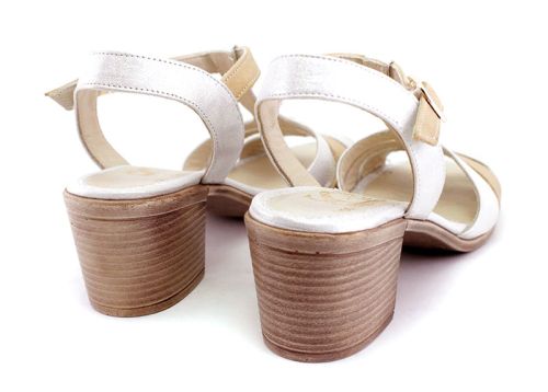 Дамски сандали от естествена, сатенена кожа - Модел Кристина.