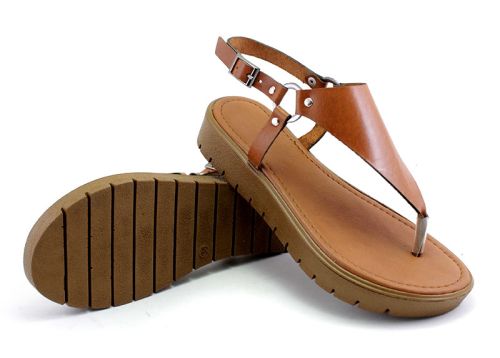 Дамски сандали на ниска платформа - Модел Таная.