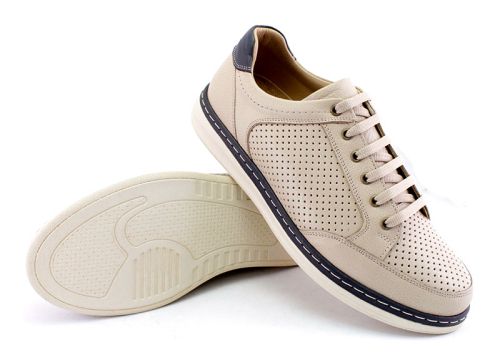 Мъжки ежедневни обувки в бежово - Модел Клаус.