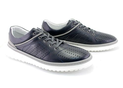 Мъжки спортни обувки в тъмно синьо - Модел Хавиер.