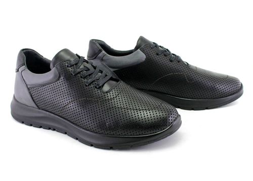 Мъжки летни обувки в черен цвят - Модел Скот.