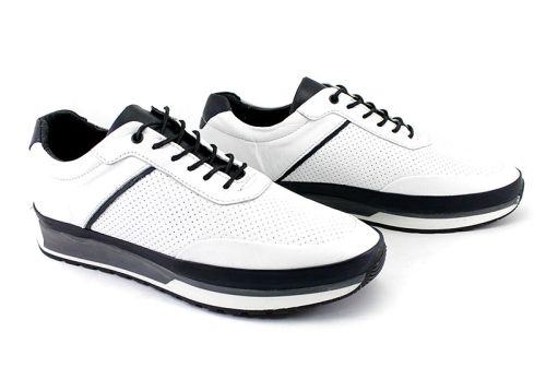 Мъжки ежедневни обувки в бяло - Модел Амадор.