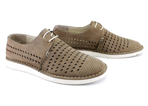 Мъжки летни обувки в цвят визон - Модел Хорхе.