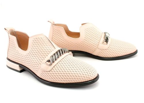 Дамски летни обувки в розово -  Модел Лидия.