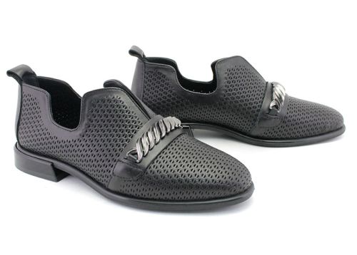 Дамски летни обувки в черно -  Модел Лидия.
