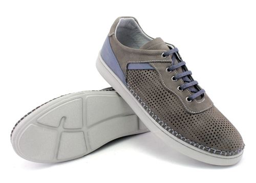 Мъжки летни обувки в сив цвят - Модел Лондон.