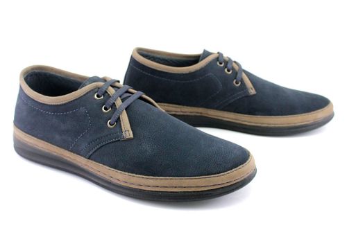 Мъжки обувки в тъмно син - Модел Филип.
