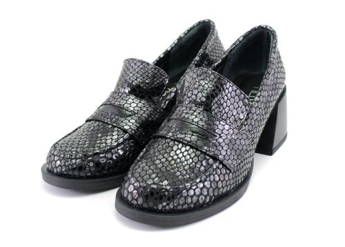 Дамски, елегантни обувки в сиво - Модел Ерато