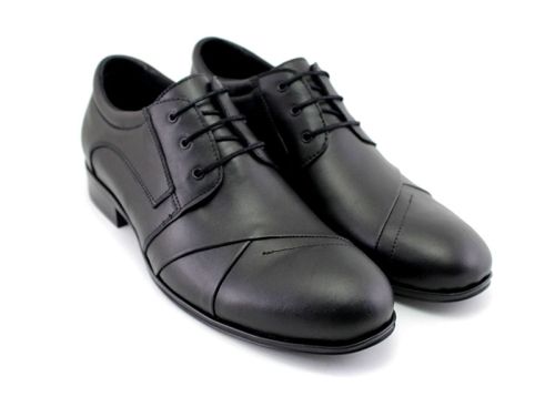 Мъжки официални обувки в черно, модел Дейвид