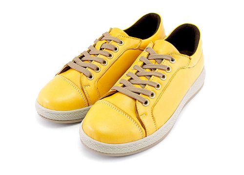 Дамски, ежедневни обувки в жълто - Модел Лея