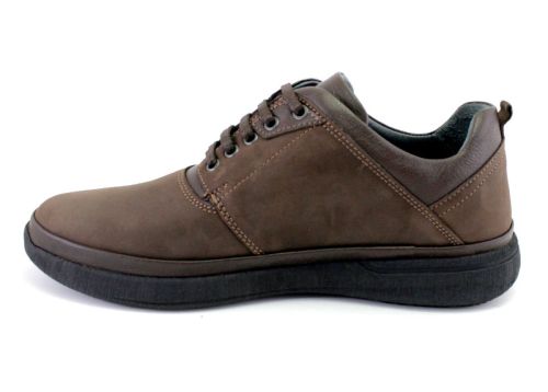 Мъжки ежедневни обувки с връзки в кафяво - Модел Херардо