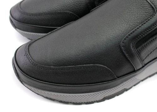Мъжки ежедневни обувки без връзки в черно - Модел Тано