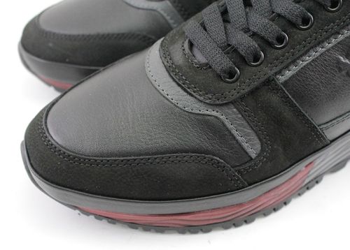 Мъжки ежедневни обувки с връзки в черно - Модел Димас