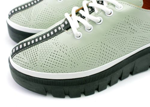 Дамски летни обувки от естествена кожа в резеда - Модел Хелена