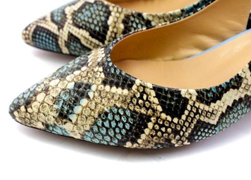 Дамски, елегантни сандали от естествена кожа в синьо - Модел Мелани