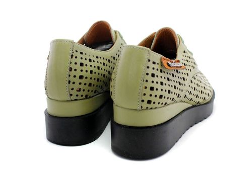 Дамски летни обувки в зелено -  Модел Люсил