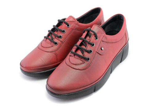 Дамски ежедневни обувки в червено - Модел Амелия