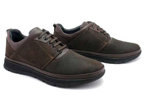 Мъжки ежедневни обувки с връзки в кафяво - Модел Херардо ІІ.