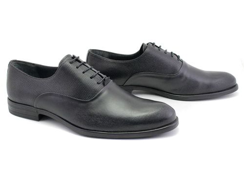 Мъжки официални обувки в черно, модел Ференц.