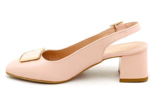 Дамски официални обувки в розово, модел Антонита.