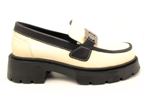 Pantofi de dama in bej si negru - Model Bonita.