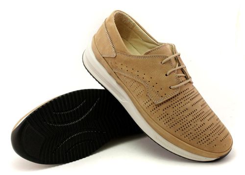 Мъжки, ежедневни обувки в светло кафяв цвят - Модел Робърт.