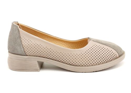 Дамски, ежедневни обувки в цвят визон - Модел Евтимия.