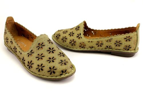 Pantofi de vara dama verde - model Alaia.