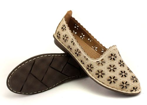 Дамски, летни обувки в бежово - Модел Алая.