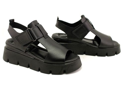 Дамски, ежедневни сандали в черно - Модел Преслава.