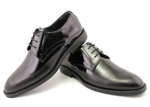 Мъжки официални обувки в черно, модел Благовест.