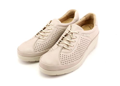 Дамски летни обувки в каменно сив цвят модел Изолда.