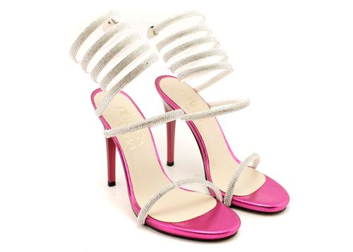 Дамски, официални сандали в цикламено - Модел Изабела.