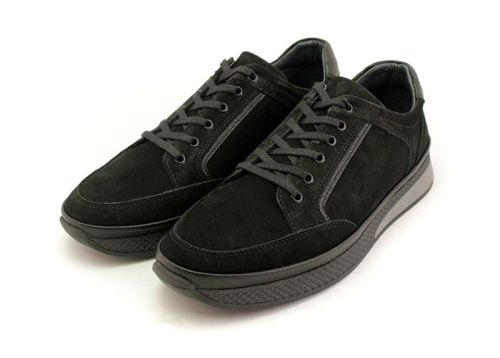 Мъжки, ежедневни обувки в черно - Модел Бруно.