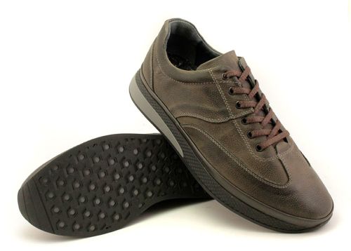 Мъжки, ежедневни обувки в сиво - Модел Викторио.