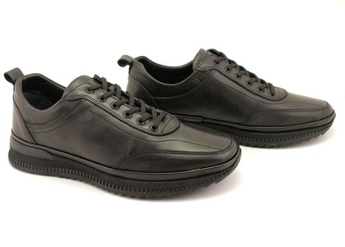 Pantofi casual barbatesti in negru - Model Salvador.