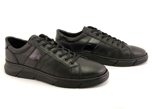 Pantofi casual pentru bărbați în negru - Model Harry