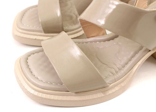 Дамски сандали на ток във визонен цвят - модел Олесия