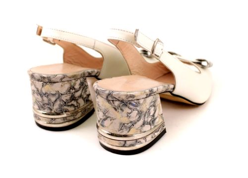 Дамски официални сандали в бежово - Модел Грета