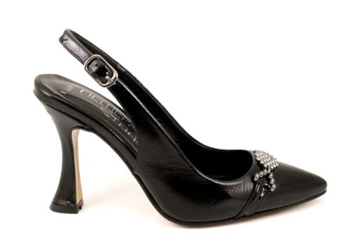 Дамски официални сандали в черно - Модел Джилиън