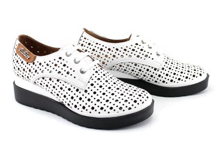 Дамски летни обувки в бяло -  Модел Люсил.
